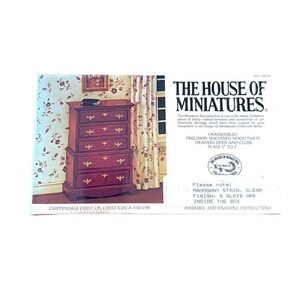 The House of Miniatures Chippendale Chest on Chest Kit 1:12 Unassembled